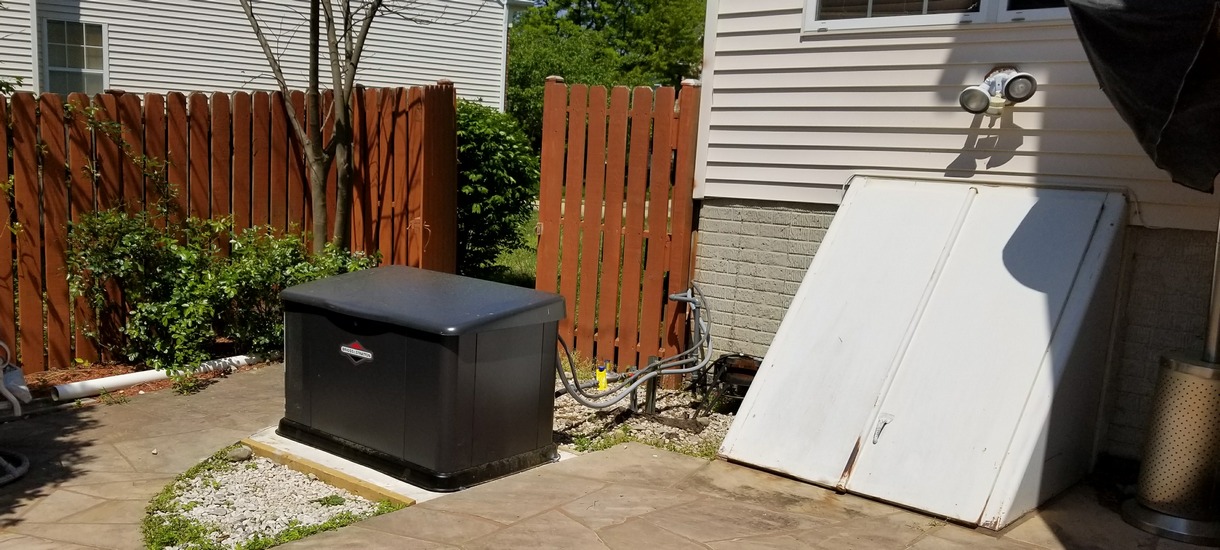 Picture of a standby generator installed